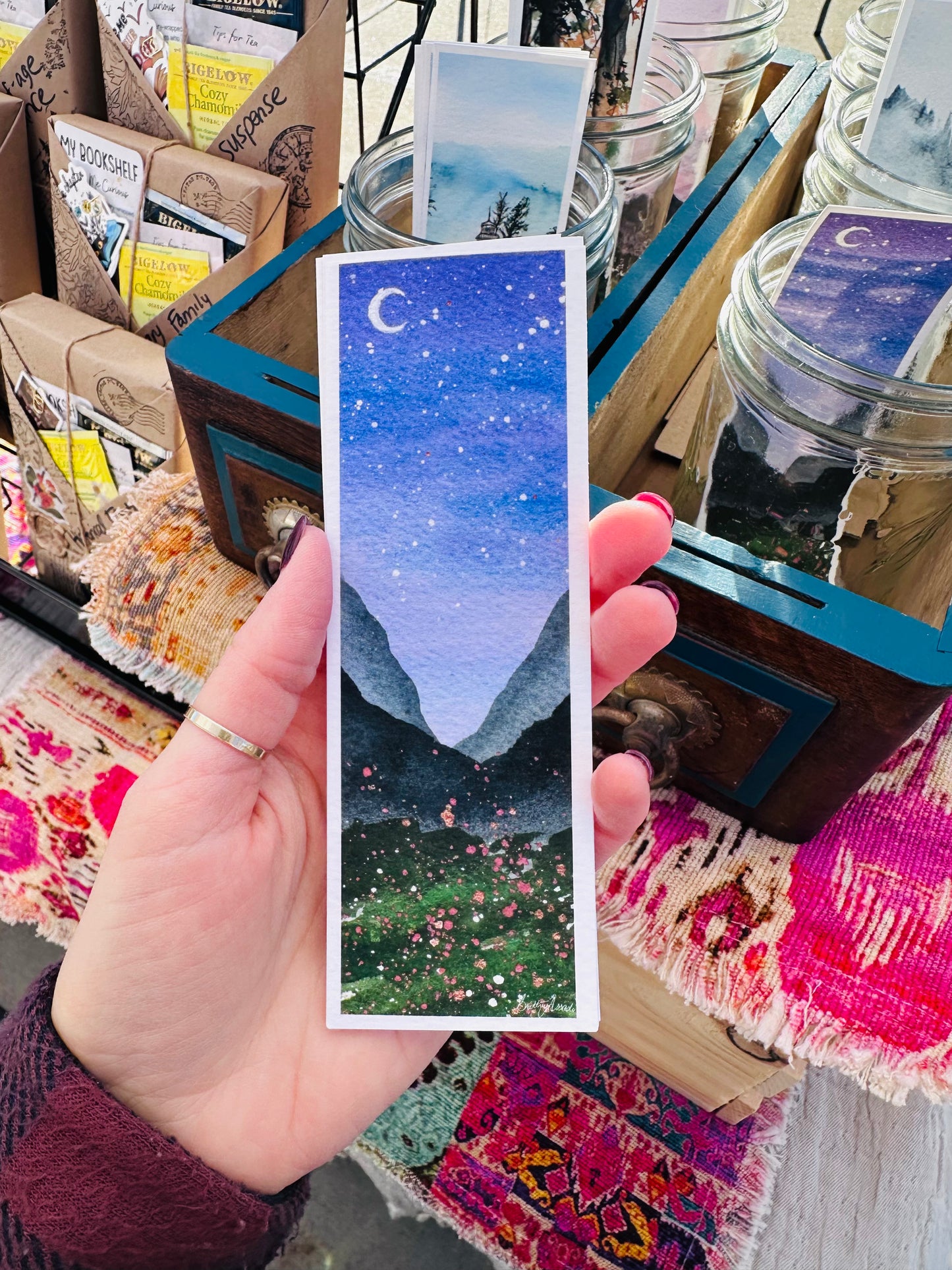 Watercolored Bookmark Prints