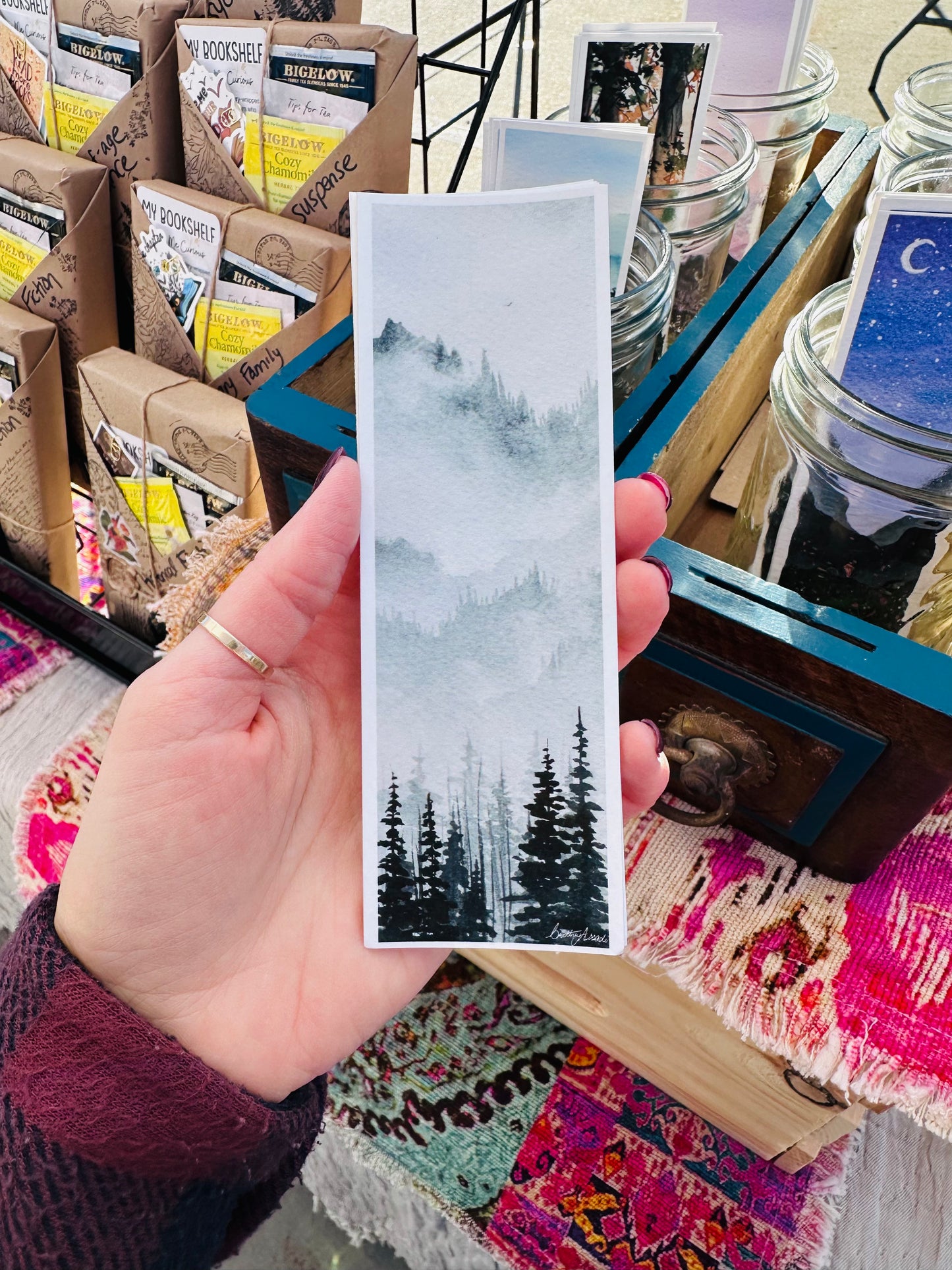 Watercolored Bookmark Prints