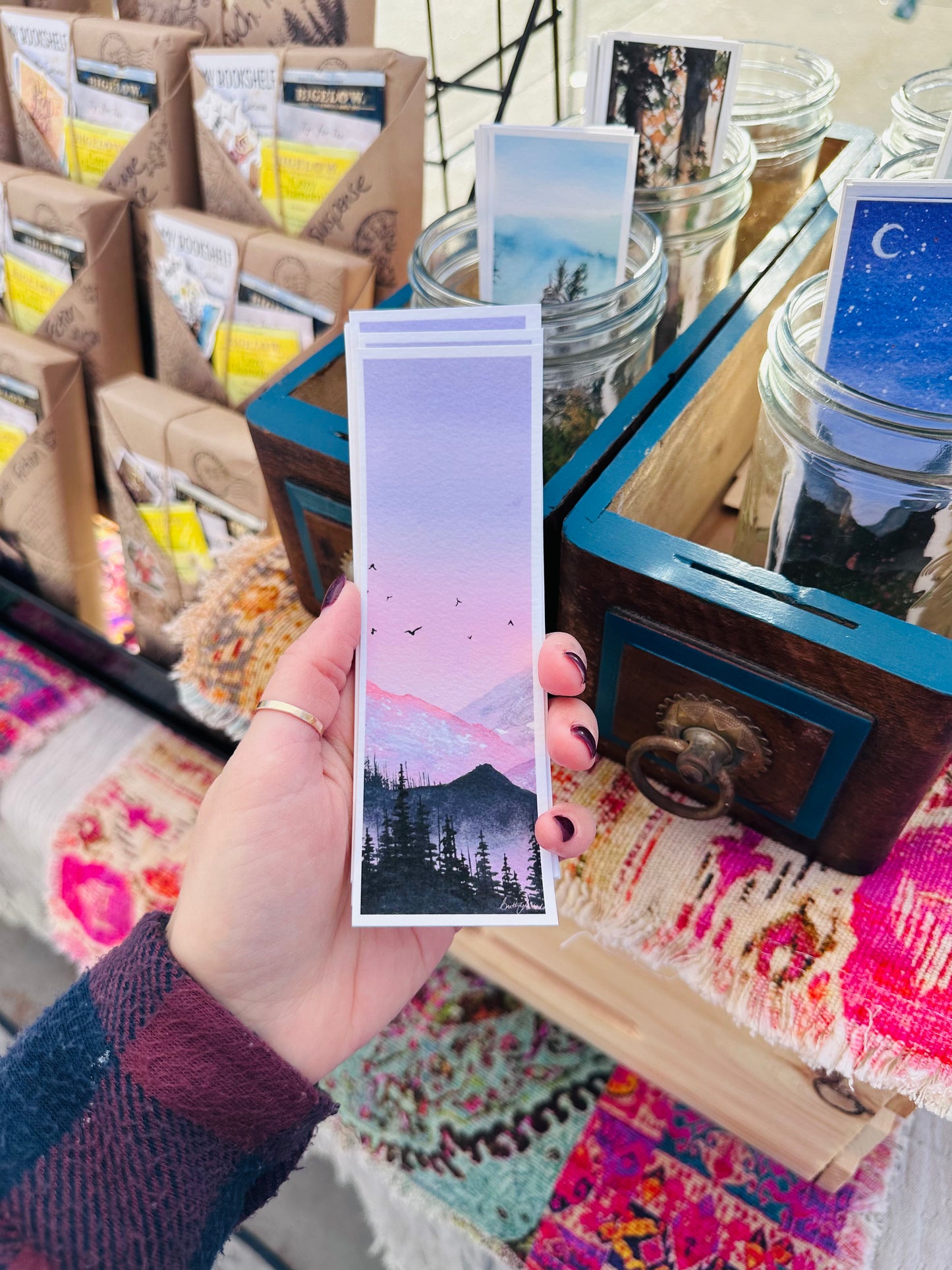 Watercolored Bookmark Prints
