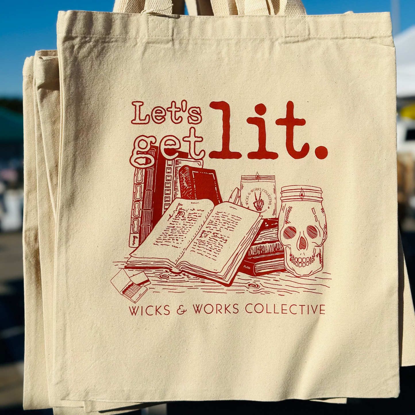 Let's Get Lit Tote Bag