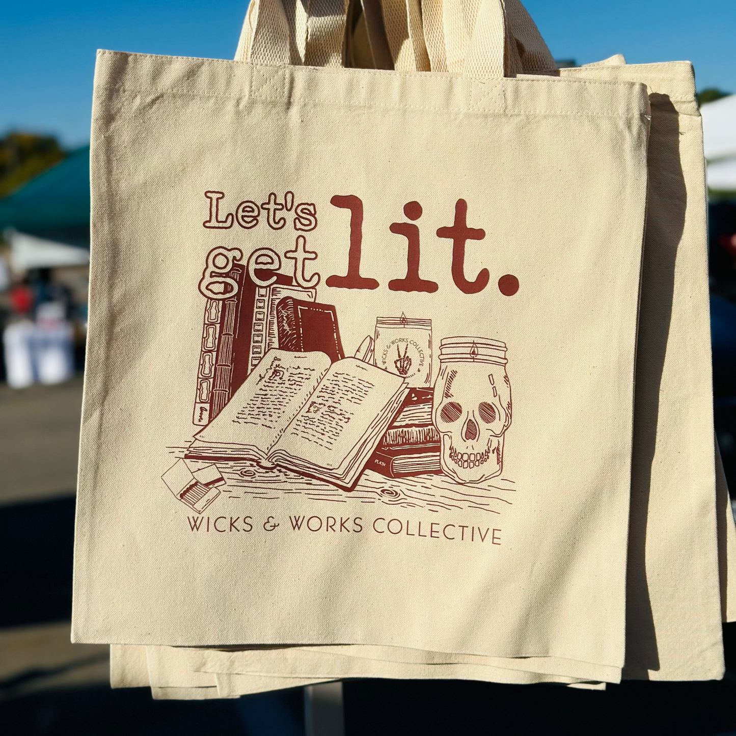 Let's Get Lit Tote Bag