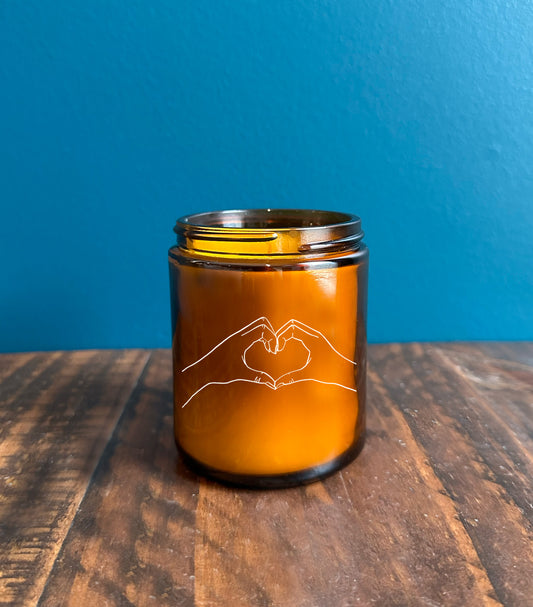 The Heart Hands Candle