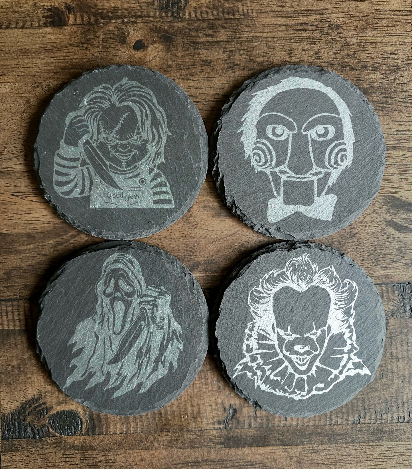 Horror Film Themed Slate Coasters