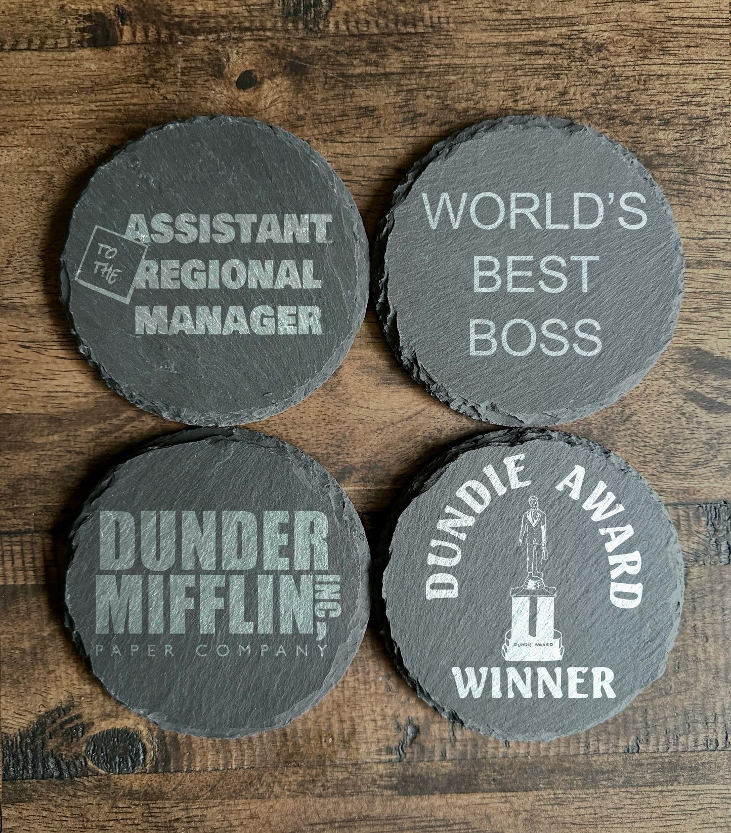 The Office Themed Slate Coasters
