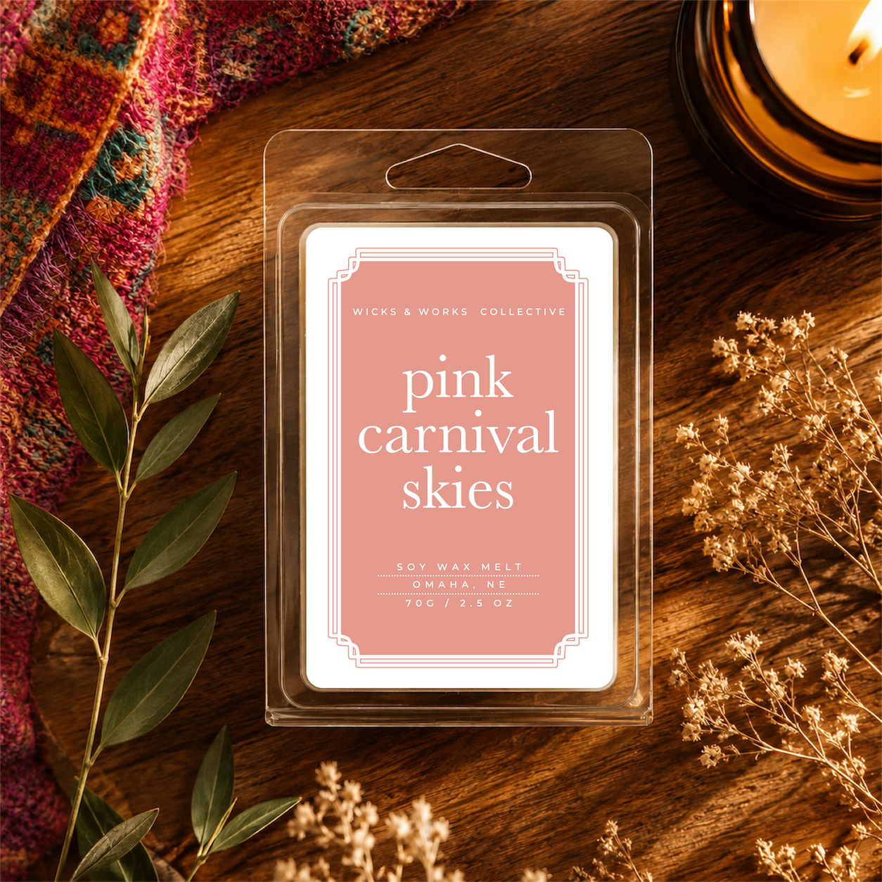 Pink Carnival Skies Wax Melt