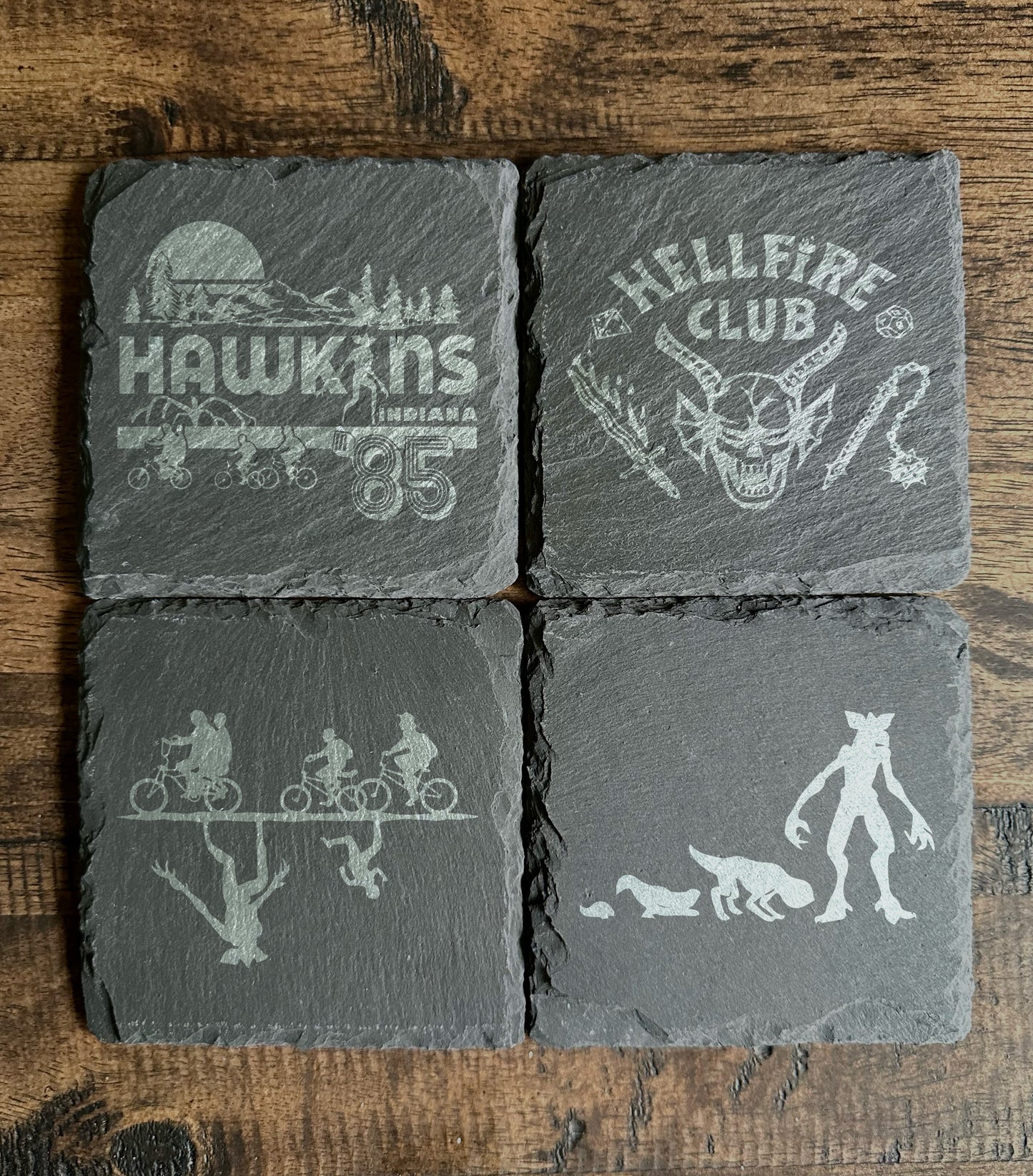 Stranger Things Themed Slate Coasters