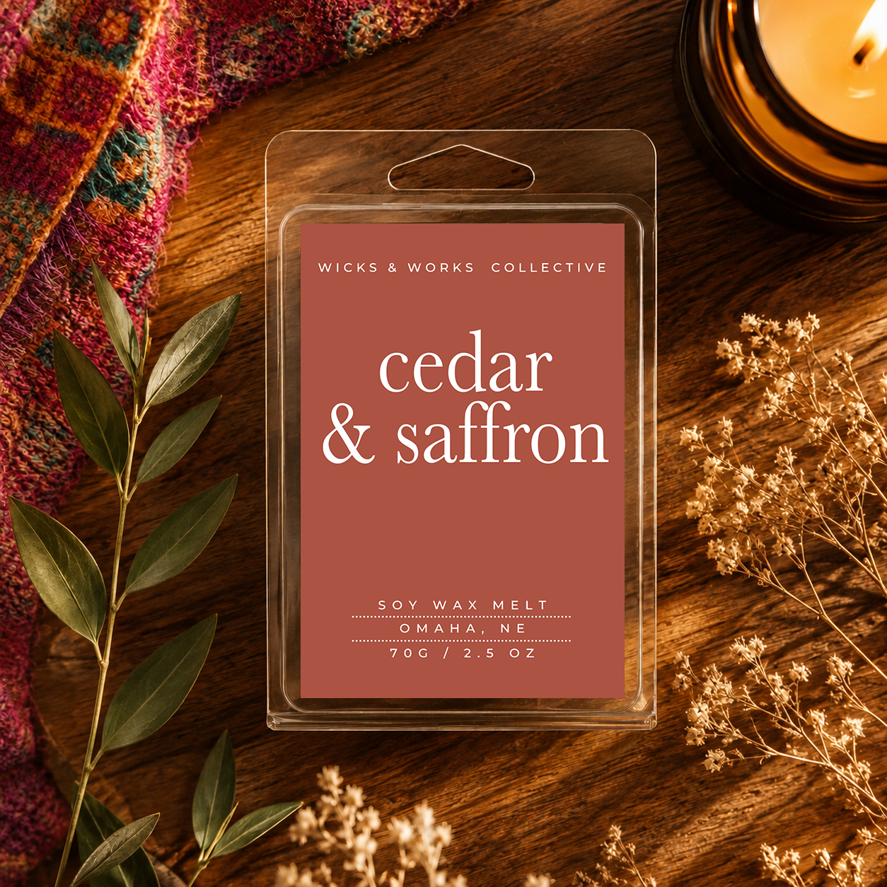 Cedar & Saffron Wax Melt