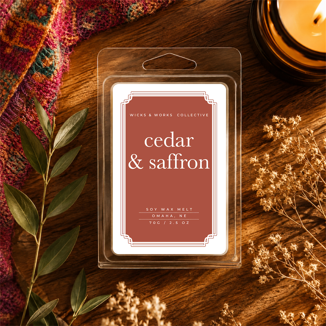 Cedar & Saffron Wax Melt