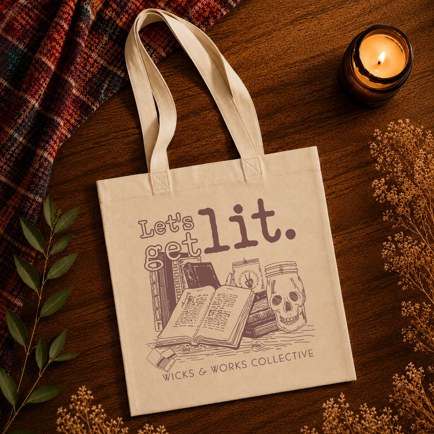 Let's Get Lit Tote Bag