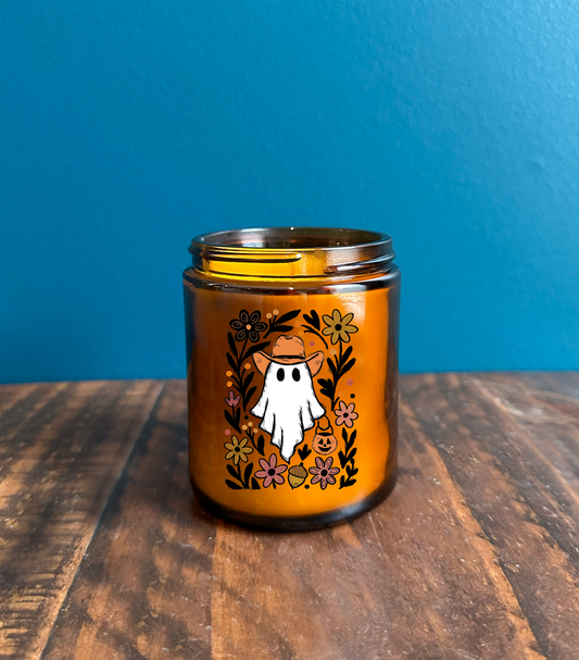 Cowgirl Ghost Candle