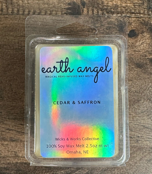 Earth Angel Reiki Infused Cedar & Saffron Wax Melts