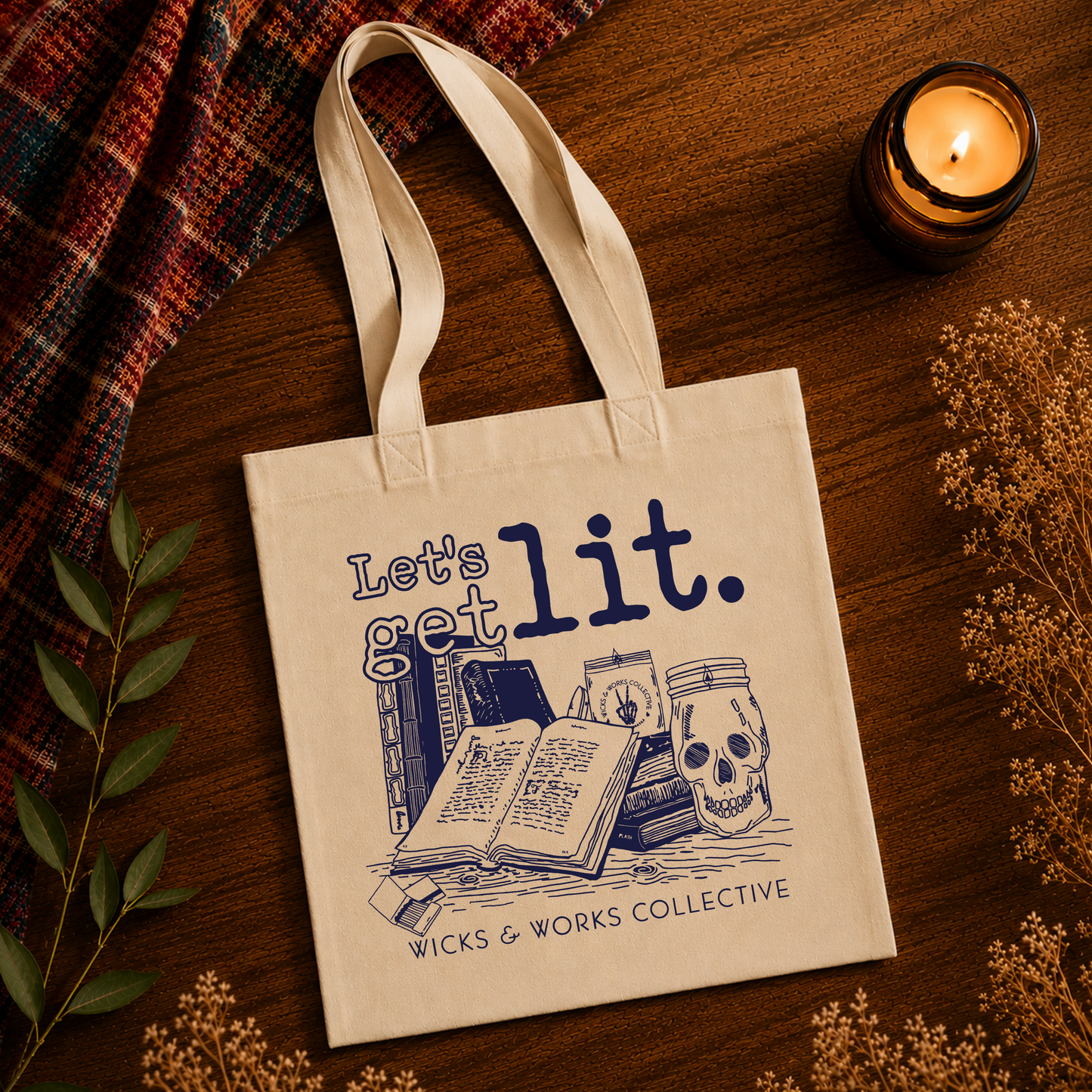 Let's Get Lit Tote Bag