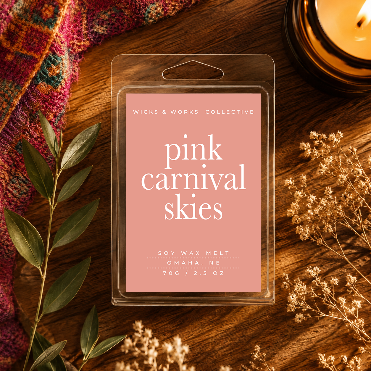 Pink Carnival Skies Wax Melt