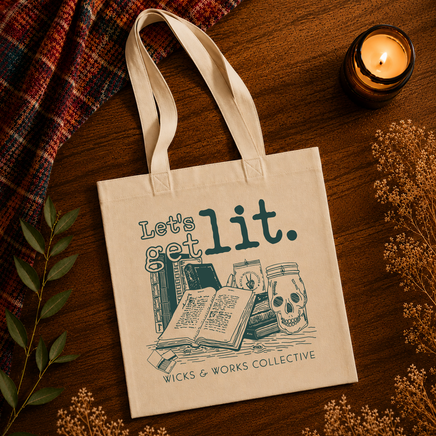 Let's Get Lit Tote Bag
