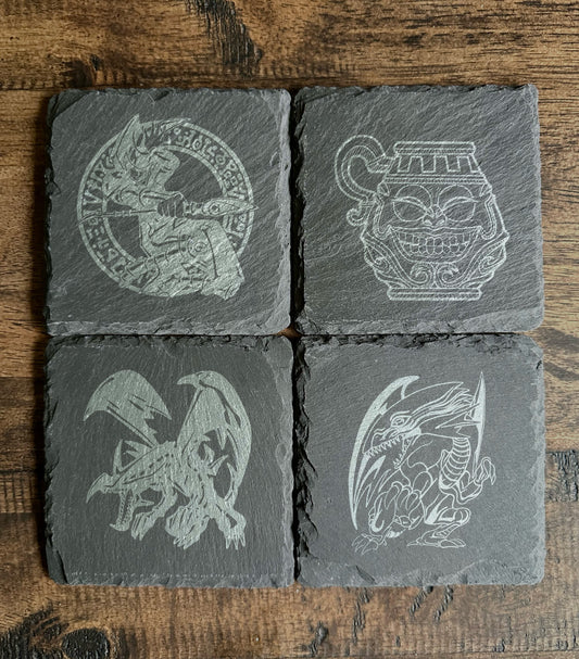 YuGiOh Themed Slate Coasters